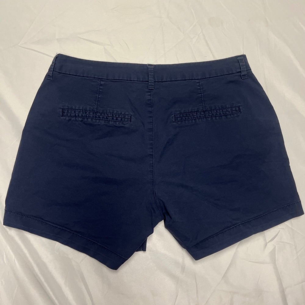 Old Navy Womens Navy Blue Chino Shorts Mid Rise Size 8 Everyday Casual Summer - Picture 4 of 5